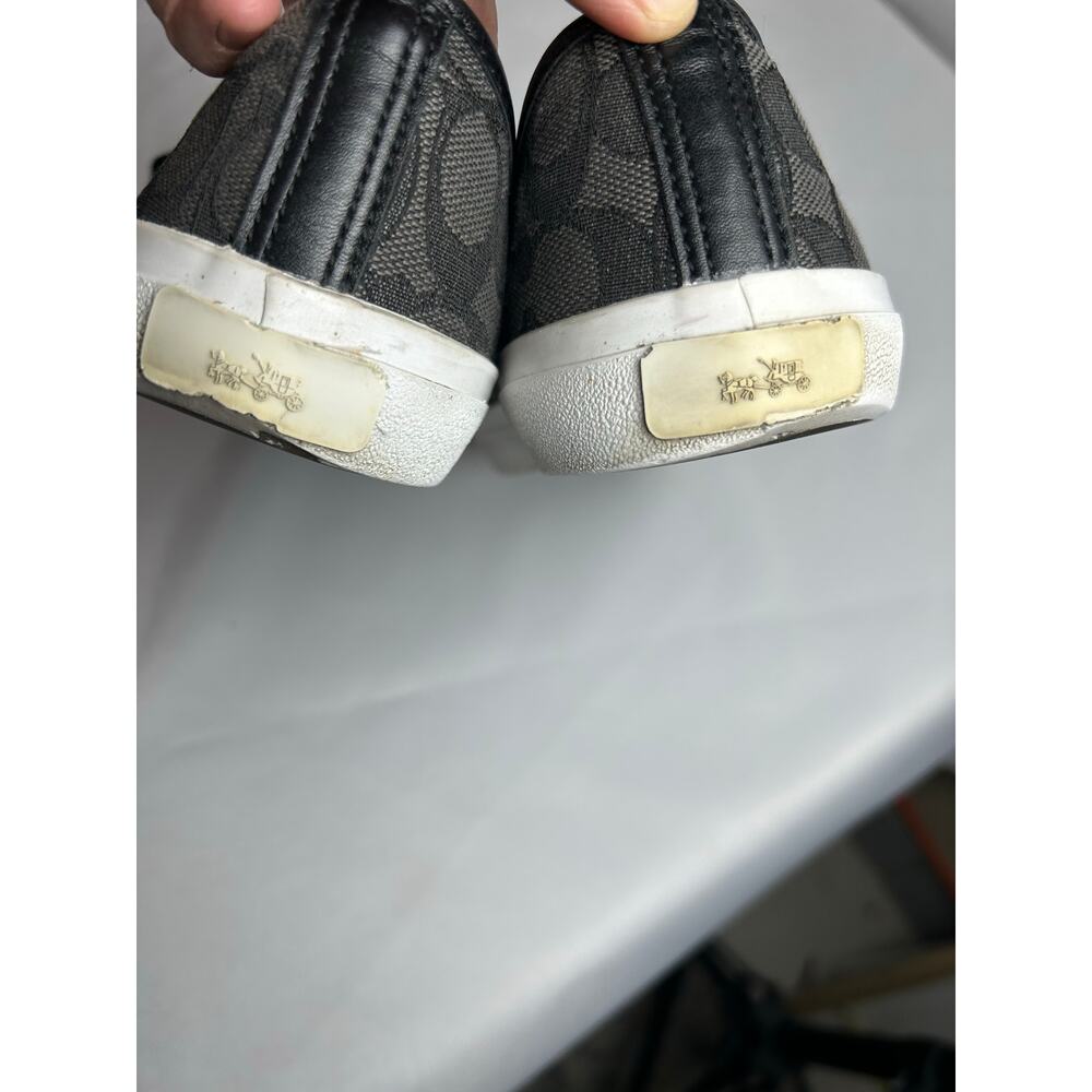 Coach Women's Empire Signature Canvas Fashion Sneaker Shoes black white Sz 9.5 - Picture 3 of 10